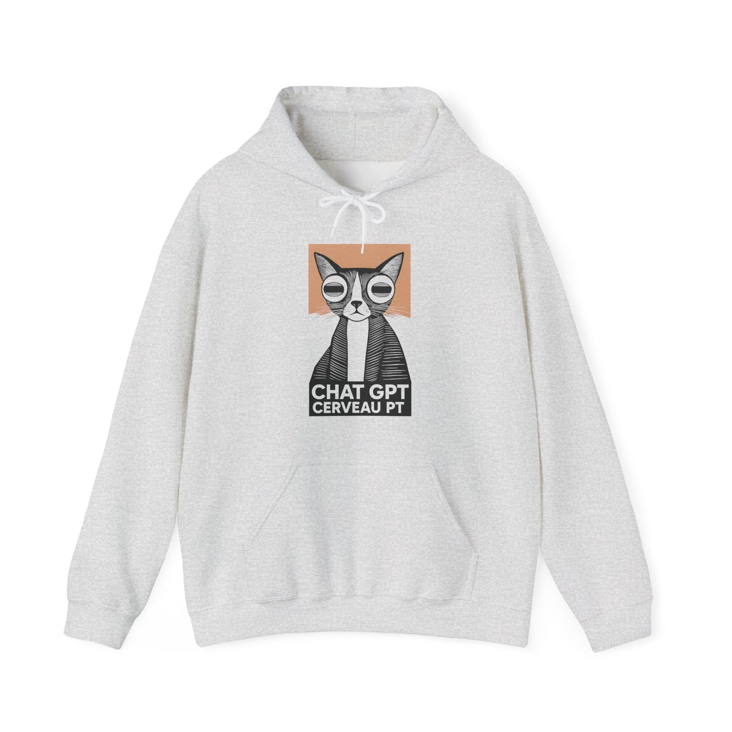 Hoodie Coton Ouaté - CHAT GPT - CERVEAU PT