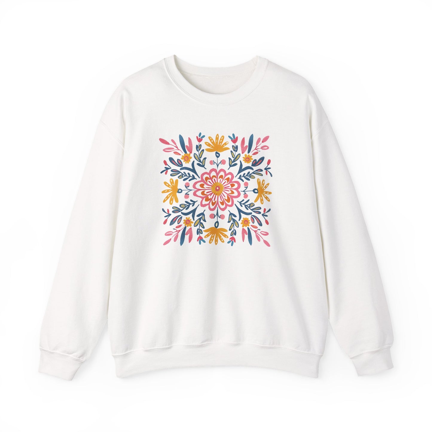 Chandail Coton Ouaté - FLEURS MANDALA