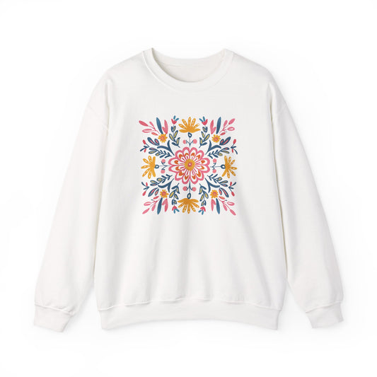 Chandail Coton Ouaté - FLEURS MANDALA