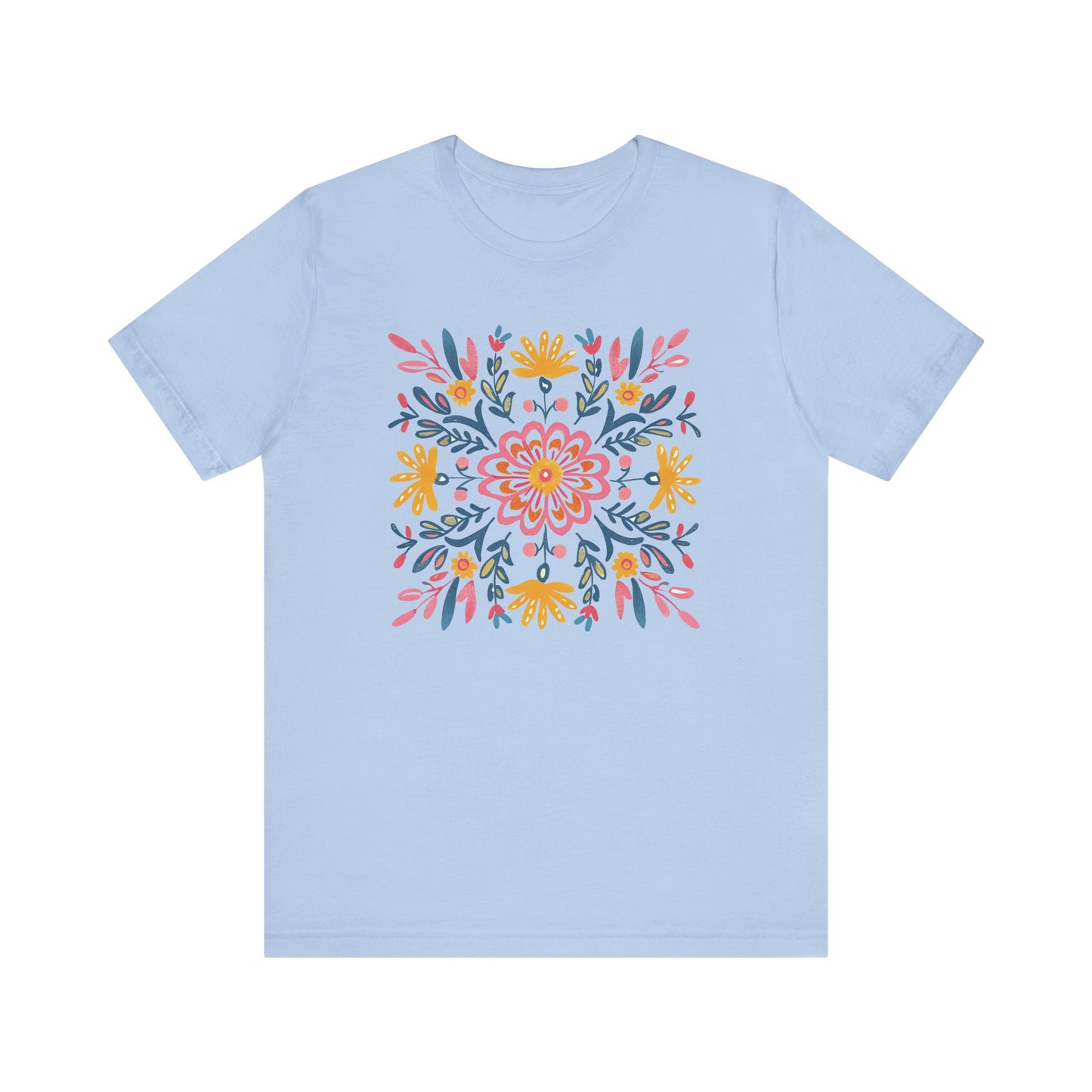 T-shirt Coton Ample - FLEURS MANDALA