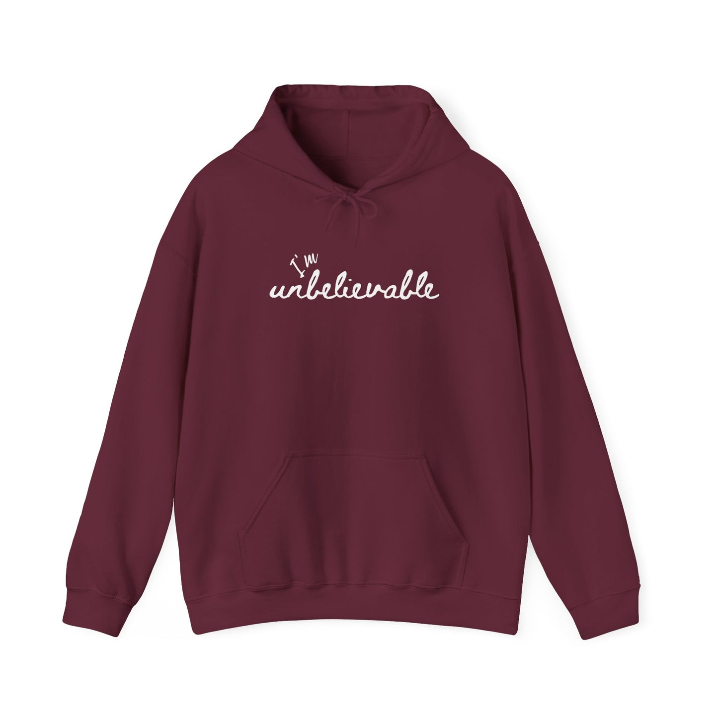 Hoodie Coton Ouaté - I'M UNBELIEVABLE