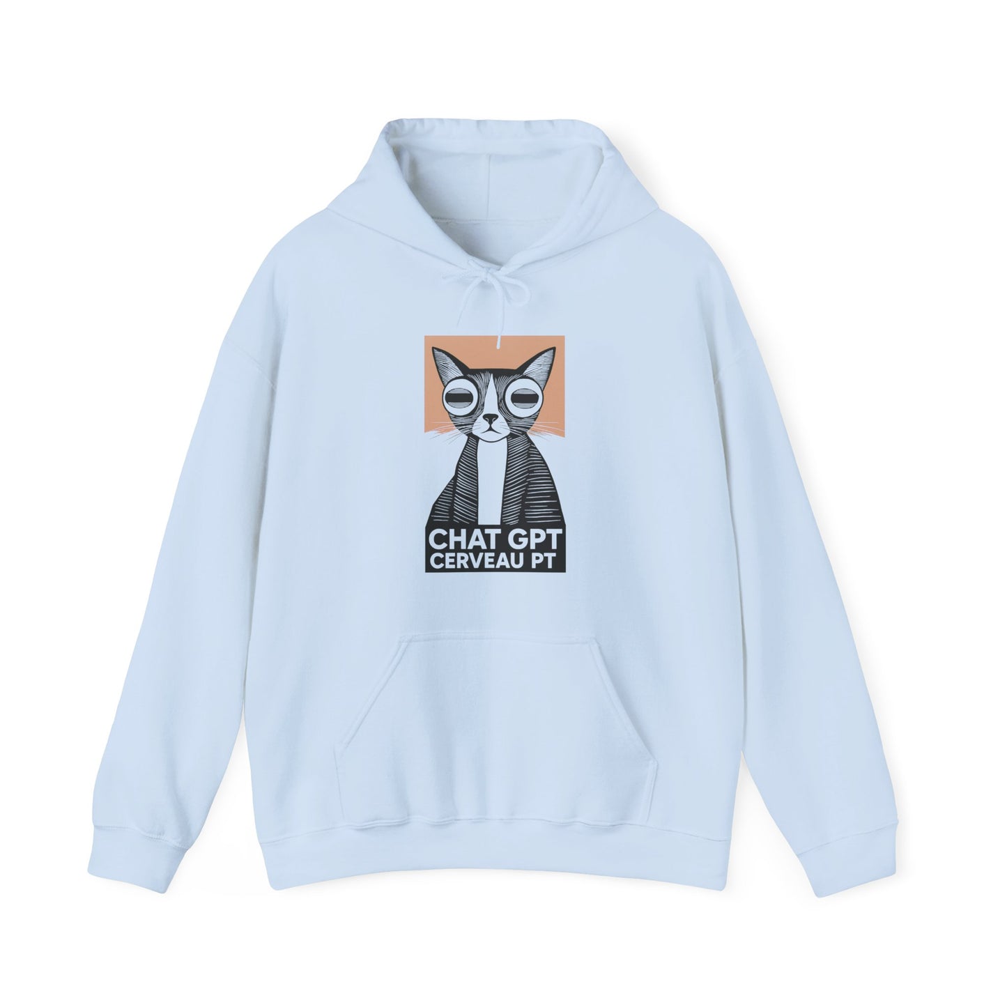Hoodie Coton Ouaté - CHAT GPT - CERVEAU PT