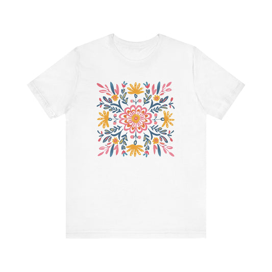 T-shirt Coton Ample - FLEURS MANDALA